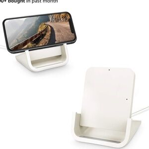 White Wireless Charger YUWISS Stand Cordless for cellphone Apple Samsung Nokia